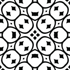 Geometric vector pattern with triangular elements. Seamless abstract ornament for wallpapers and backgrounds. Black and white patterns.