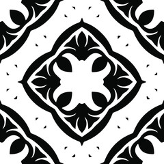 Geometric vector pattern with triangular elements. Seamless abstract ornament for wallpapers and backgrounds. Black and white patterns.