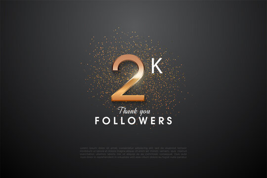 2k Followers Of Illustrator Background.