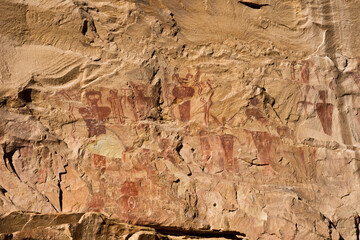 USA, Utah, Thompson Springs, Sego Canyon Road, Barrier Canyon Pictograph's
