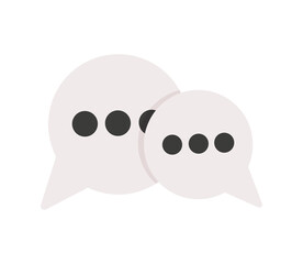 Comment icon vector. Speech bubble icon symbol. Flat vector illustration.