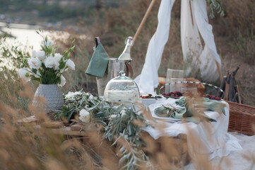 autumn picnic in beautiful nature