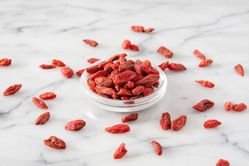 Close-up of dried goji berries