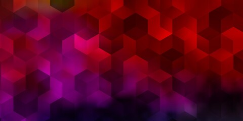 Obraz premium Light Multicolor vector background with hexagons.