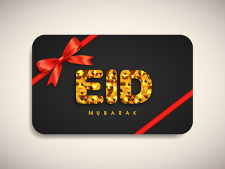 Greeting card design of Eid Mubarak.