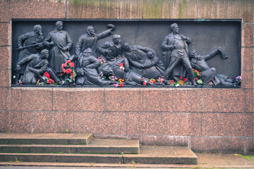 St. Petersburg, Russia, 13 October 2018. Monument in memory of those killed in the revolution of 1905 in St. Petersburg on Senate Square. dispersal of the march of Petersburg workers