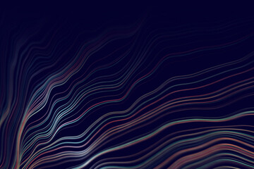 Dark Flowing Lines Twirling  Sea of Technology Data Background