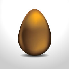 Golden Easter Egg Realistic 3d Vector Illustration