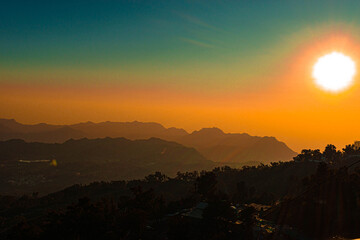 sunrise over the mountains