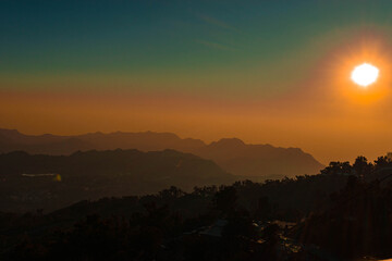 sunrise over the mountains