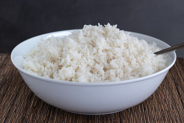 Rice bowl on a dark background