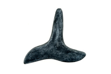 Jade guasha for spa treatments, massage stone on white background.Isolated.Chinese traditional massage - Gua Sha with stone.Jade massage scraper, gemstone .