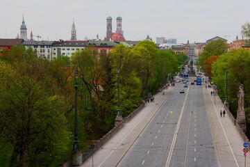 Urban landscape in the streets of Munich, Bavaria
