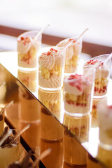 Delicious sweets on candy bar