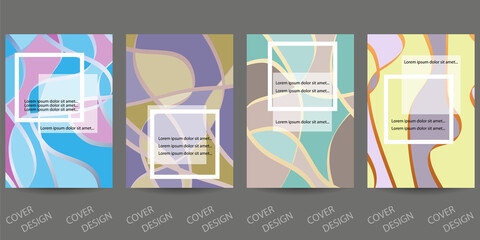 Abstract minimal geometric backgrounds set. Art texture with geometric shapes and lines in natural colors. For printing on covers, banners, sales, flyers. Modern design.