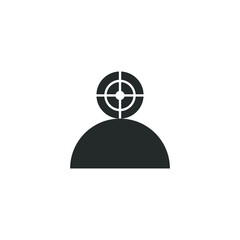 Target icon, isolated Target sign icon, vector illustration