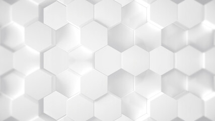 Fototapeta premium Hexagons 3D Background Corporate Business Promotion