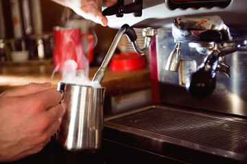 Barista Coffee Maker Machine Grinder Portafilter Concept