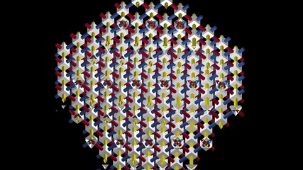 Abstract Background Made ​​From Lines Of Stacked Cubes 3d illustration