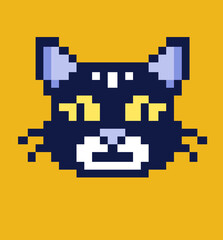 8 bit cat portrait