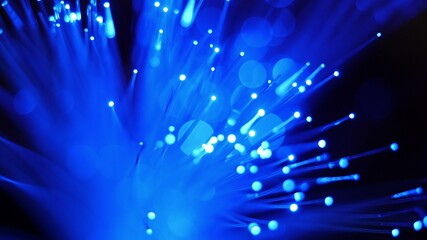 Close up of fiber optics