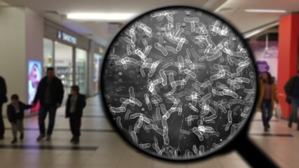 Searching for virus on public place..