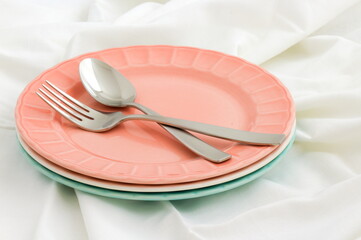 Pastel dinner plates