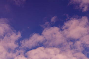 Beautiful sky with white clouds.