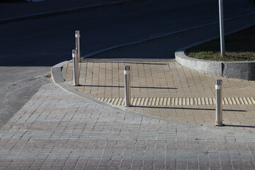 bollards limiters in the city