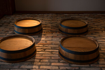 Madeira colonial para armazenamento de vinho