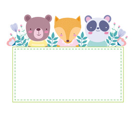 Naklejka premium cute animals template