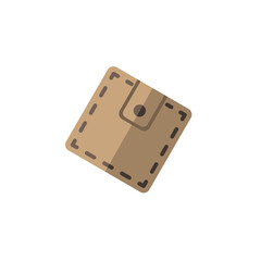 Wallet. Flat color icon. Commerce vector illustration