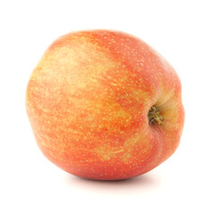 Red apple on a white background with a shadow.