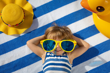 Happy child on summer vacation
