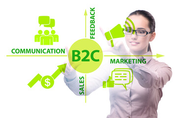 Business to customer concept with business people