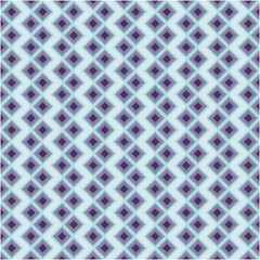Abstract geometric sqaure background in neutral colors. Seamless blue and purple vector pattern. Fashion fabric patchwork design. Simple geometry chevron pattern