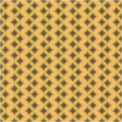 Abstract geometric sqaure background in neutral colors. Seamless brown and yellow vector pattern. Fashion fabric patchwork design. Simple geometry chevron pattern