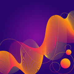 blended line abstraction with collorful gradient