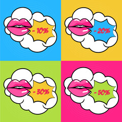 loud discount pop art set