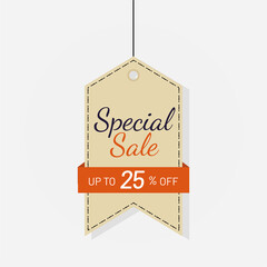 Tag sale discount label 25 off Vector