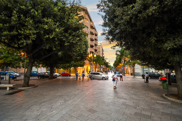 Local Italians shop and enjoy an early evening passeggiata near Piazza Vittorio Emanuele on the...