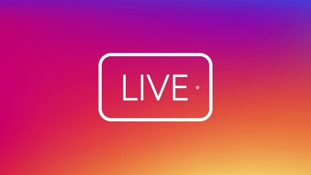 Live banner in flat style on white background. Social media concept. Live, free, video tutorials, webinar, webcast, stream, streaming, football. Motion graphic.