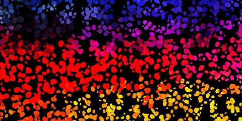 Dark red, yellow vector background with random forms.