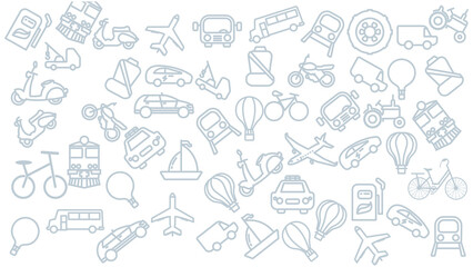 transport icon background. transportation vector icon background.