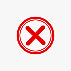 Obraz premium Wrong mark . line vector icon