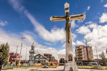 Religious statue, El Alto, La Paz, Bolivia, South America