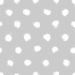 Vector seamless pattern with abstract dots. Hand drawn style. Simple design for fabric, wrapping, stationery, wallpaper, textile.