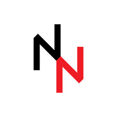 NN letter logo design vector