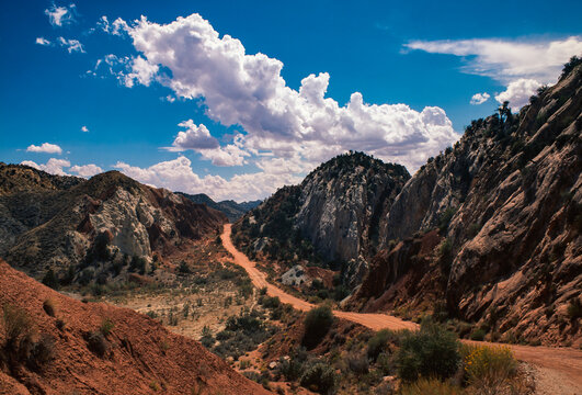 Dirt Road Along The Paria River Area, Utah