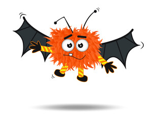 Halloween Cute Furry Flying Monster